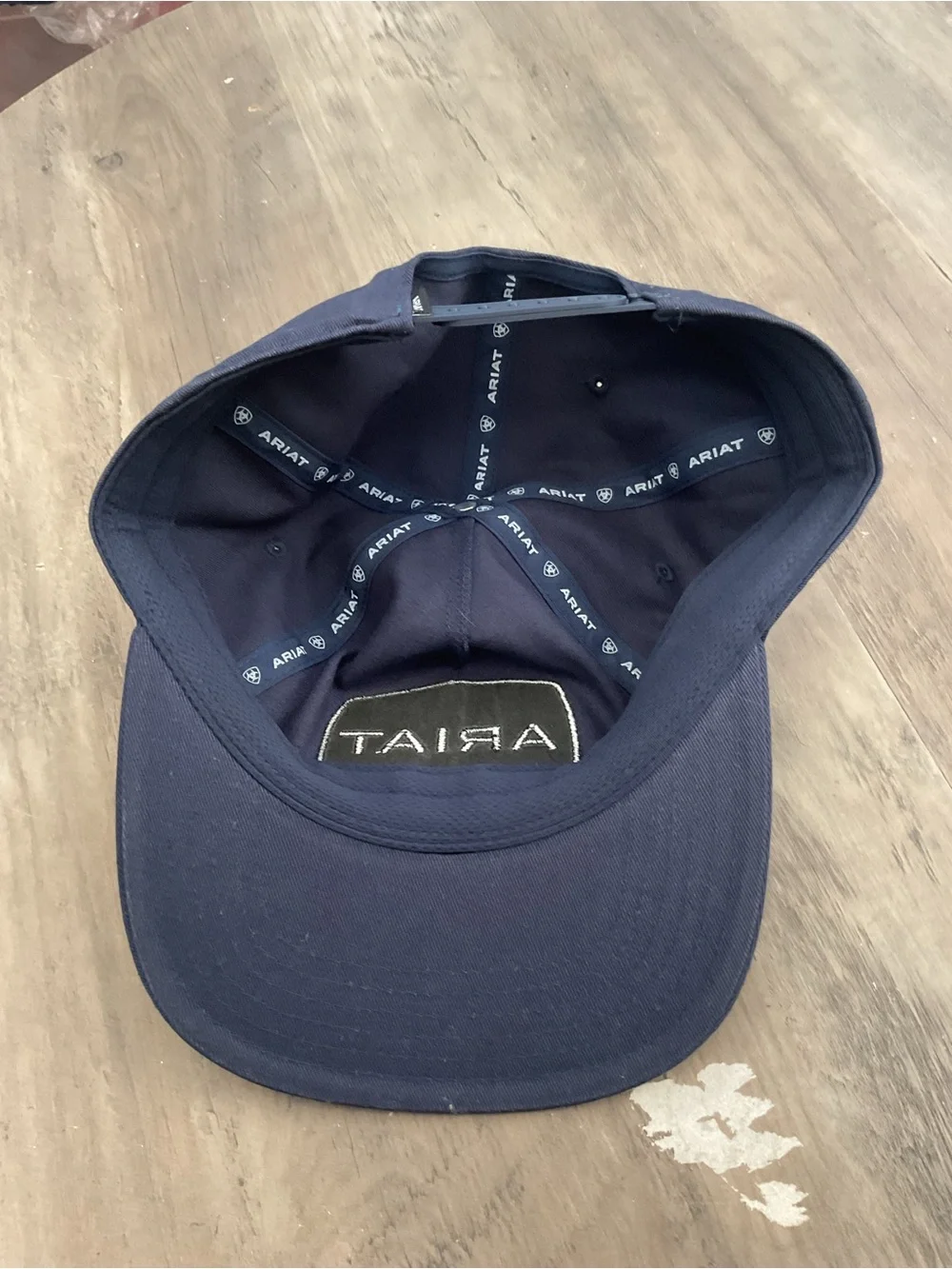 Ariat Navy Hat with Red and White Patch